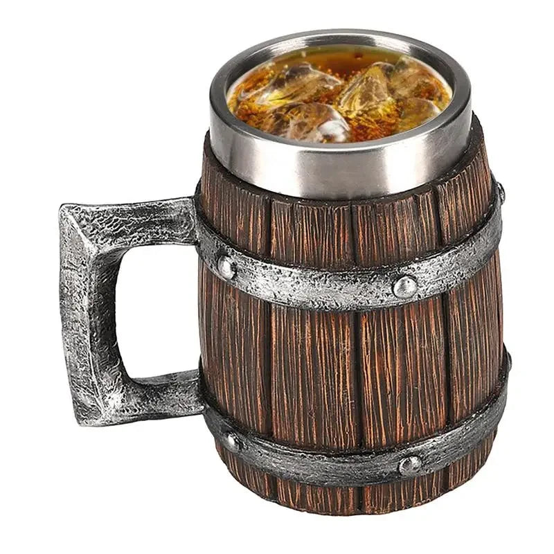 Jarra de Cerveza Barril de Madera One Piece (Acero Inoxidable 304) – Merchandising Anime