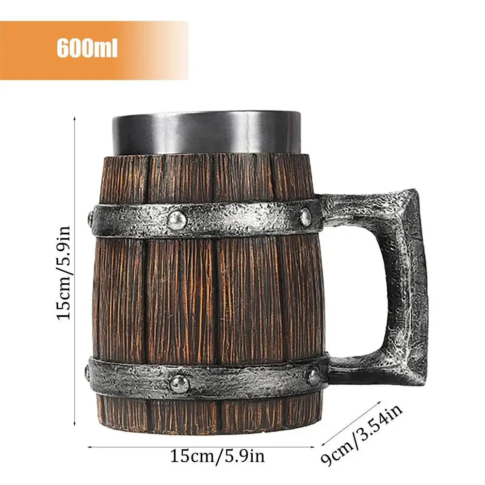 Jarra de Cerveza Barril de Madera One Piece (Acero Inoxidable 304) – Merchandising Anime